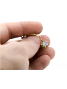 أسلوب فينتاج أقراط زركونيا 14 كارت من الذهب الأصفر vec019y